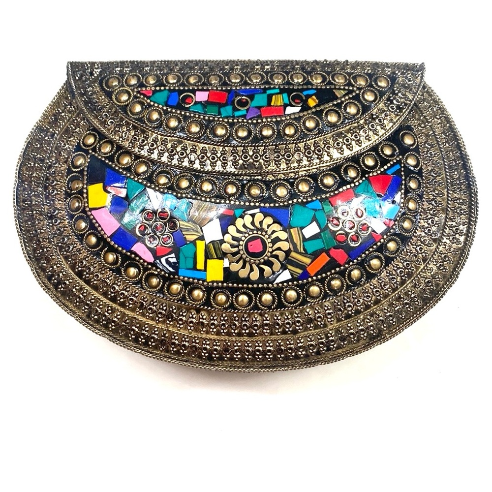 RAMLA Mosaic Moroccan vintage handmade stone bag Directly from‎ morocco, NEW